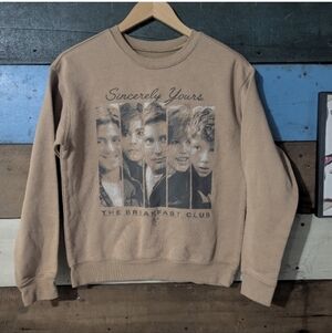 The Breakfast Club Tan Sweater Medium Brat Pack Crop A